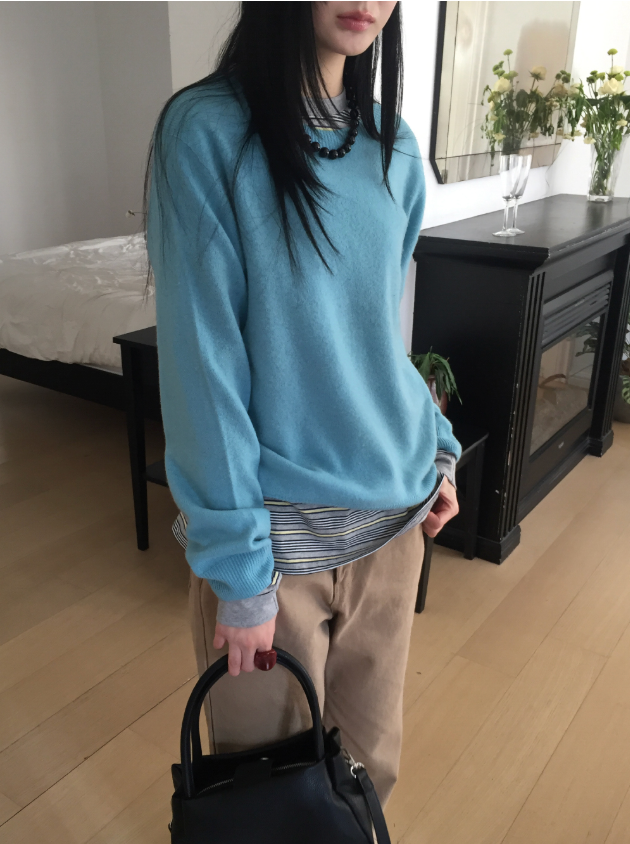 howu（ハウユ）の「エリーベーシックルーズカラーニット(2c)（Tops）」