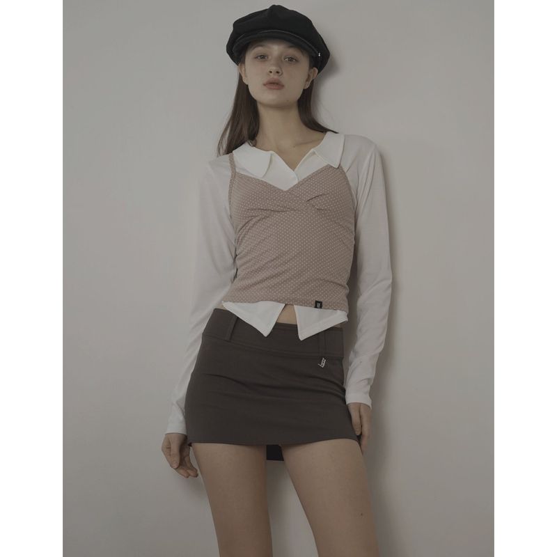 DOT CAMISOLE-BEIGE