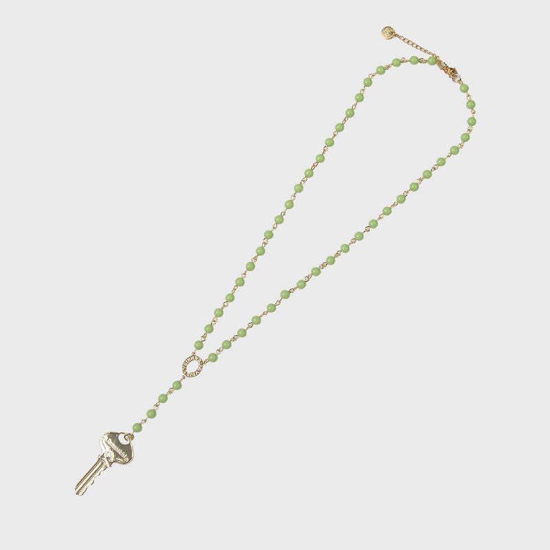 Eireve（エイレブ）の「 KEY & BEADS NECKLACE (LIME GREEN)（Accessories）」