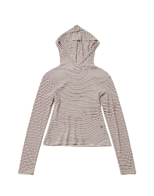 STAR STRIPE HOODIE - BURGUNDY
