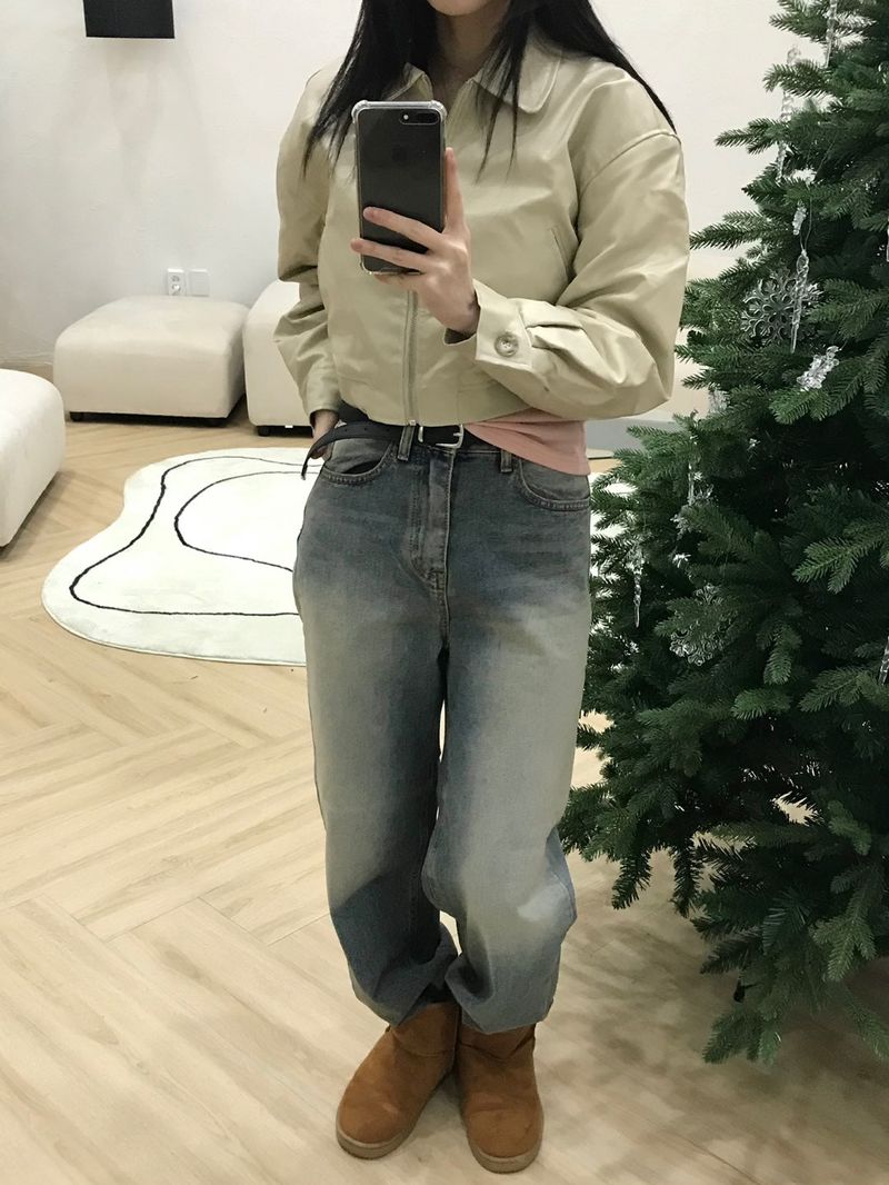 Malo short leather jacket
