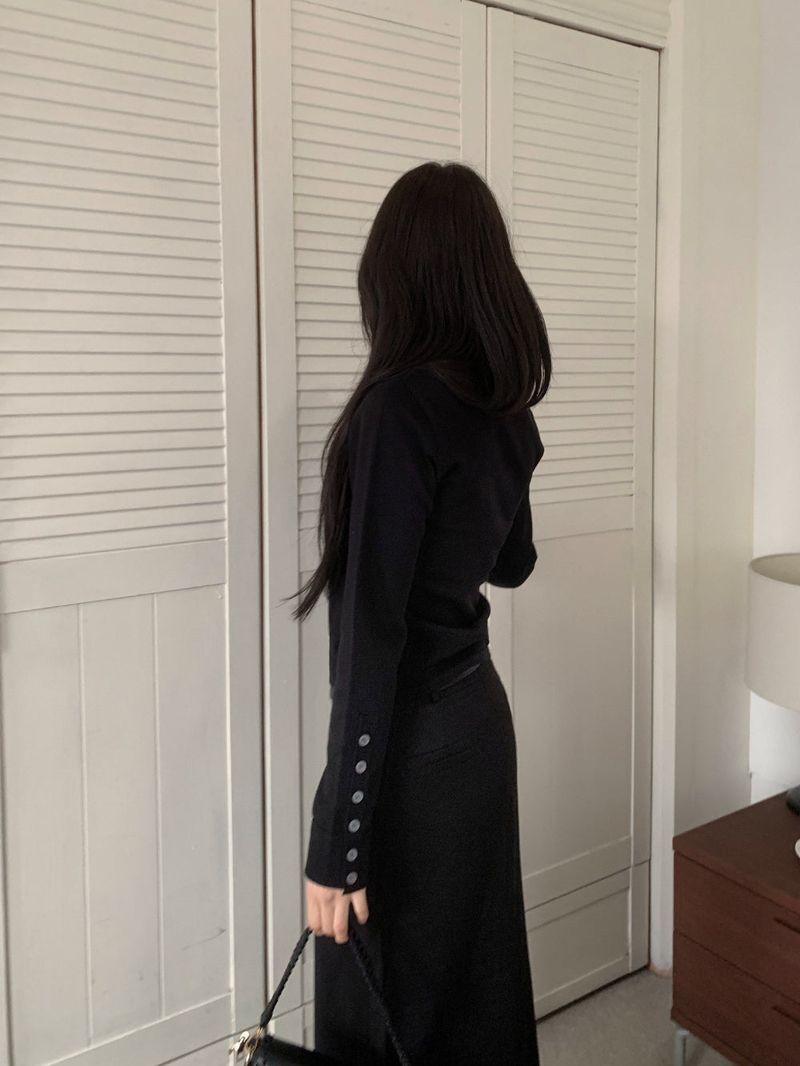 Annie Slim Button Long Sleeve Cardigan