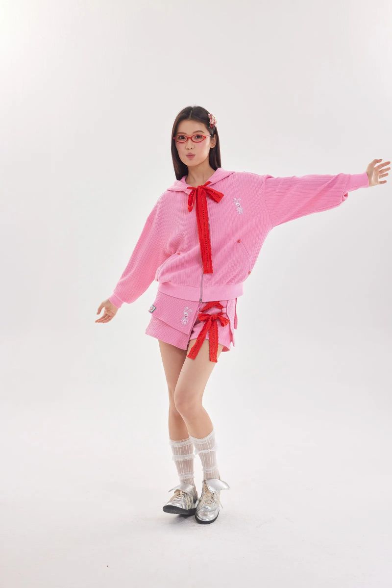 Off the Clock Hooded Jacket (Pink)