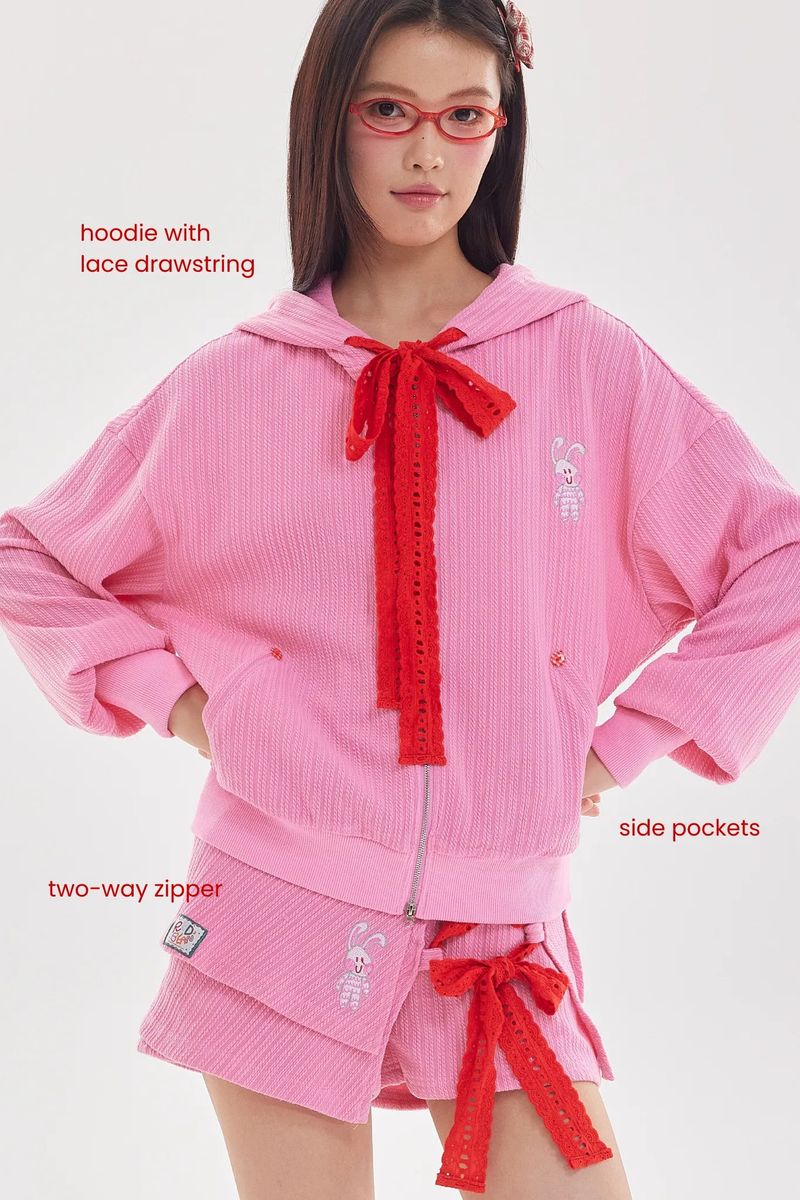 Off the Clock Hooded Jacket (Pink)