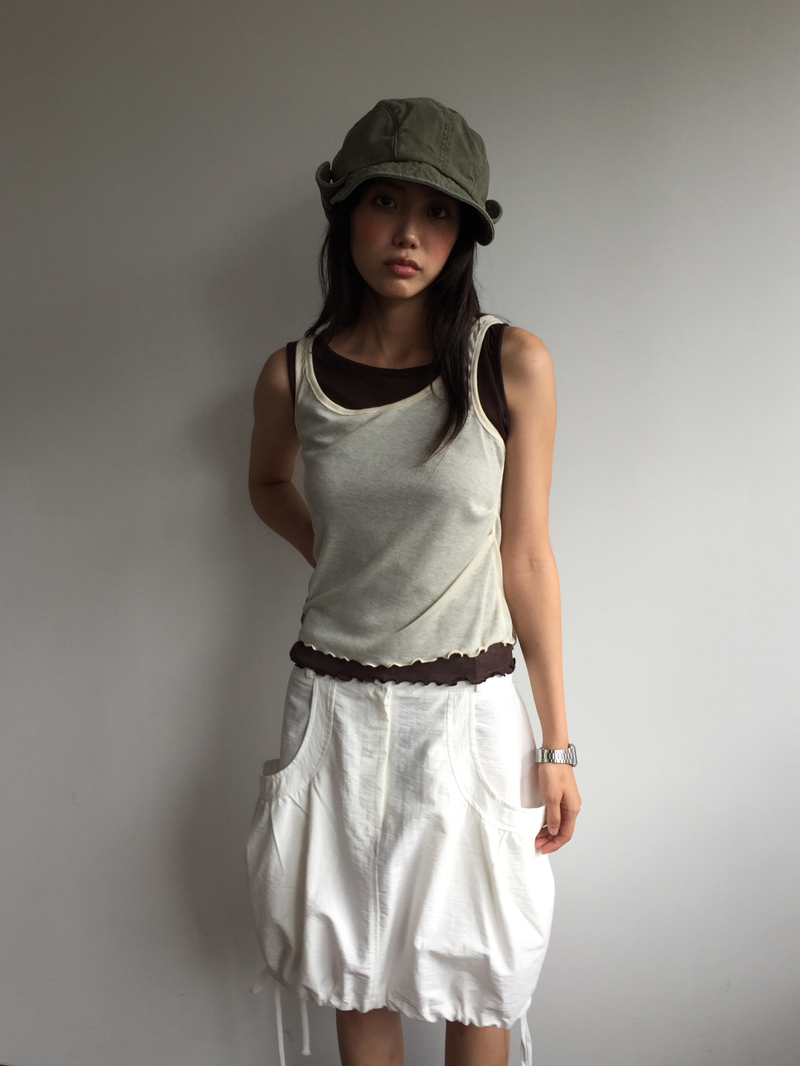 Washed flap bucket hat (2color)
