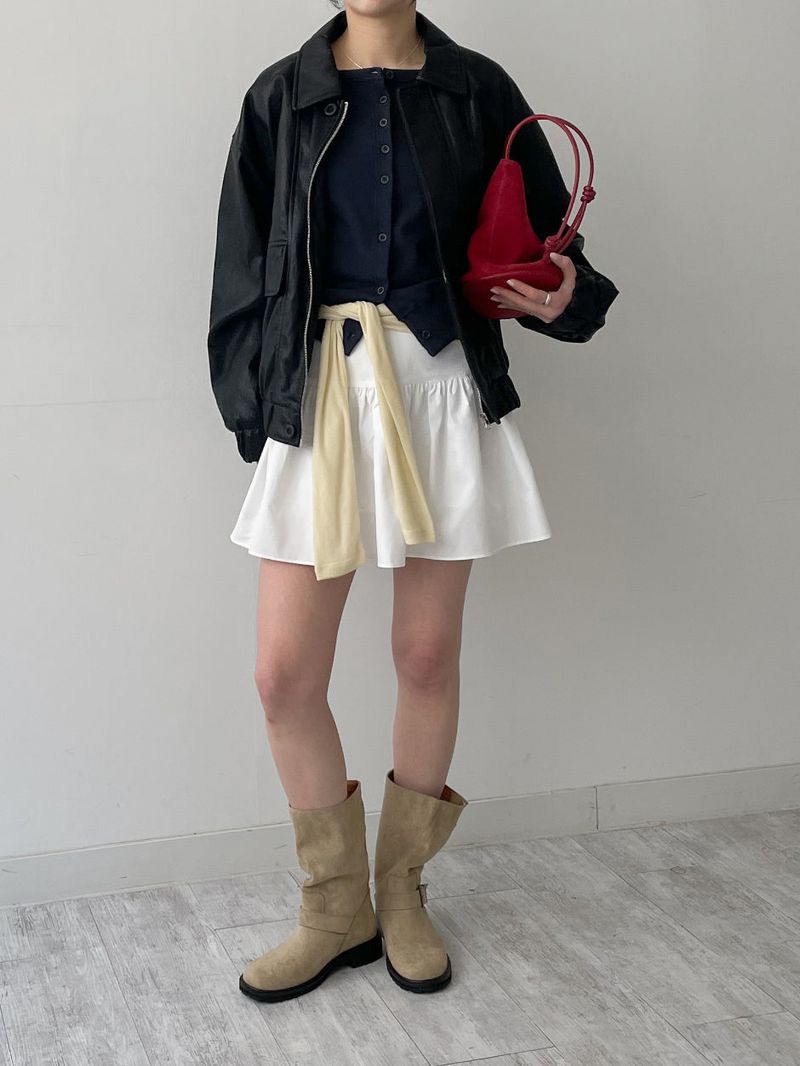 Suede Shoulder Bucket Bag