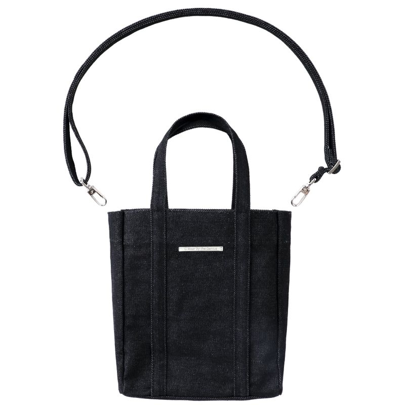 DENIM TOTE BAG MINI MI BLACK