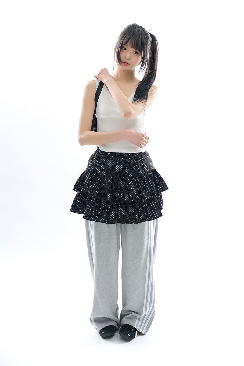 Raucohouse（ラウコハウス）の「Nalaya dot frill mini skirt（Skirts）」