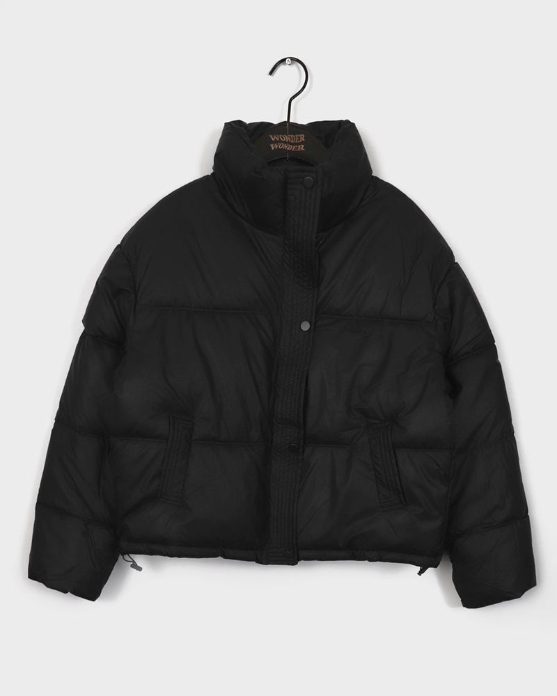 Yukan Matt Basic Oversized Fit Short Padded Jacket