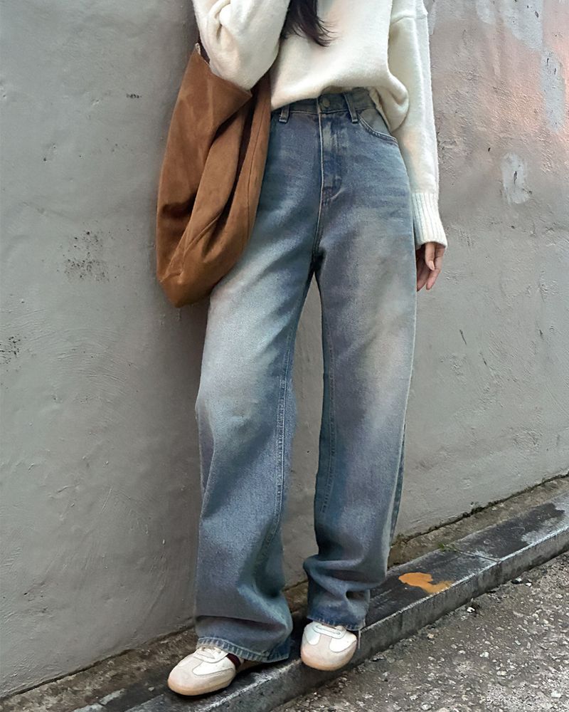 Hair Wide Denim Pants