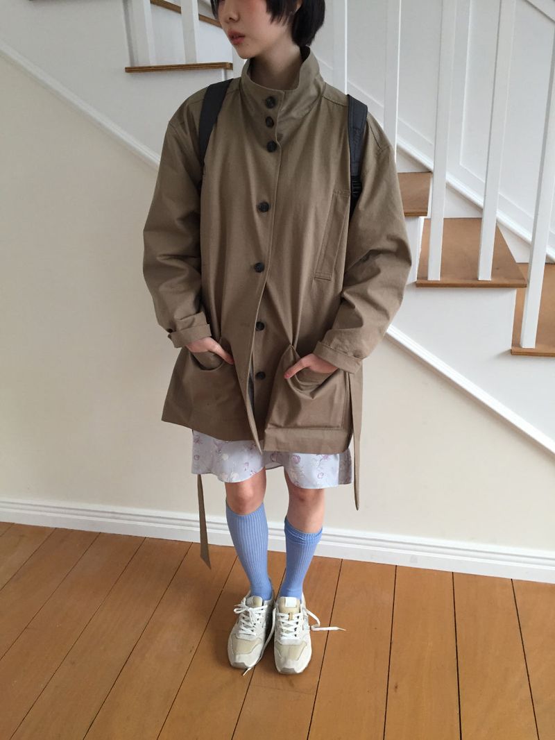 Windsor trench half coat (2color)
