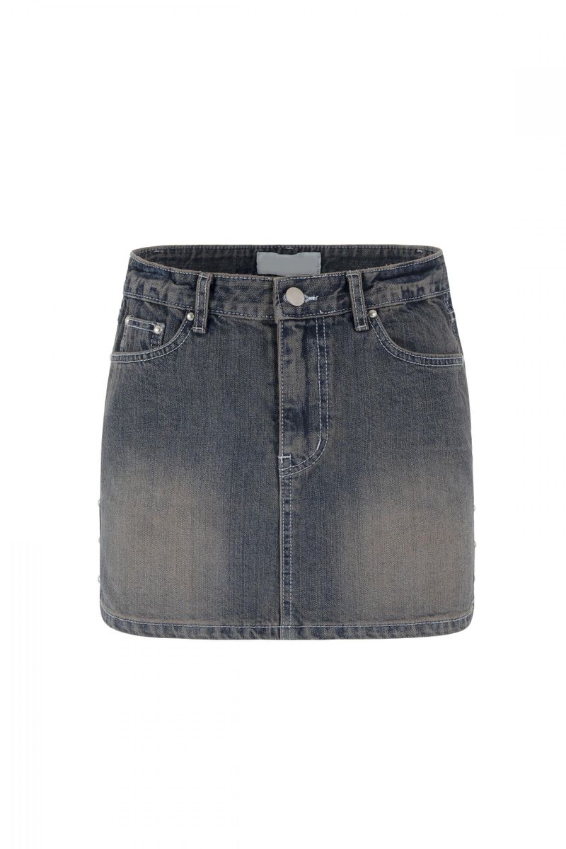 Arco iris（アルコイリス）の「Rock stud denim skirt（Skirts）」