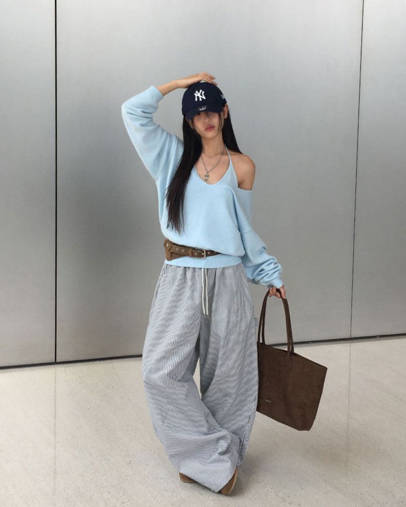 V-Neck Knit & Tank Top Set