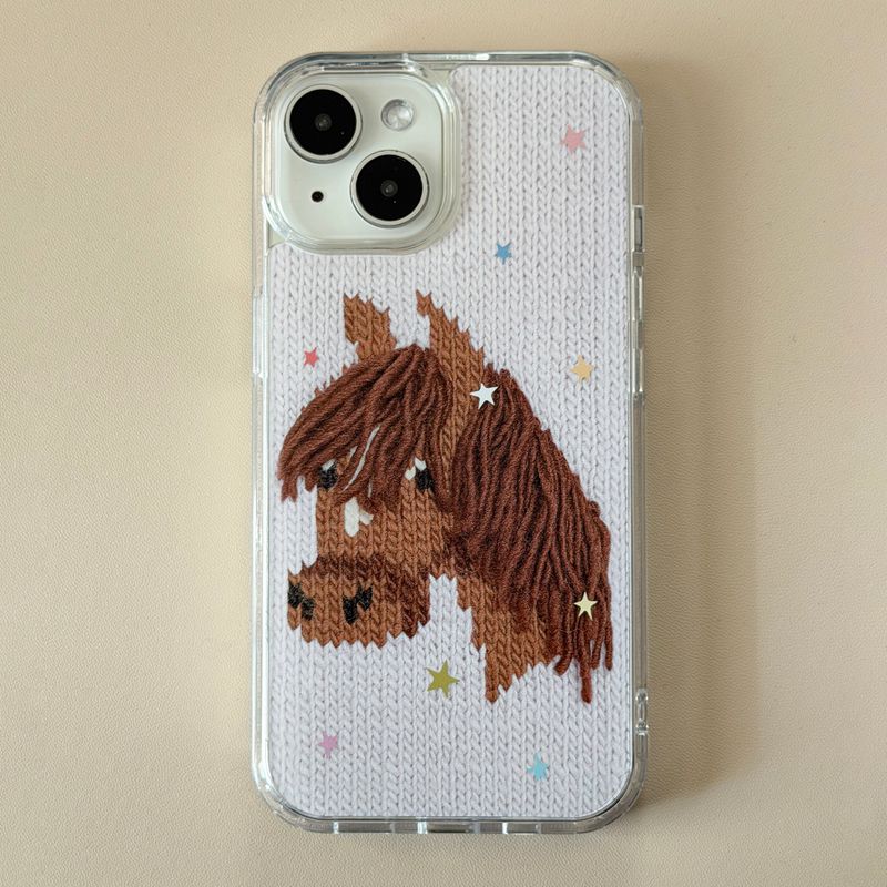 DELPHIN(デルフィン)の「スターホースハードジェルケース_ホワイト(スマホグッズ/小物)」