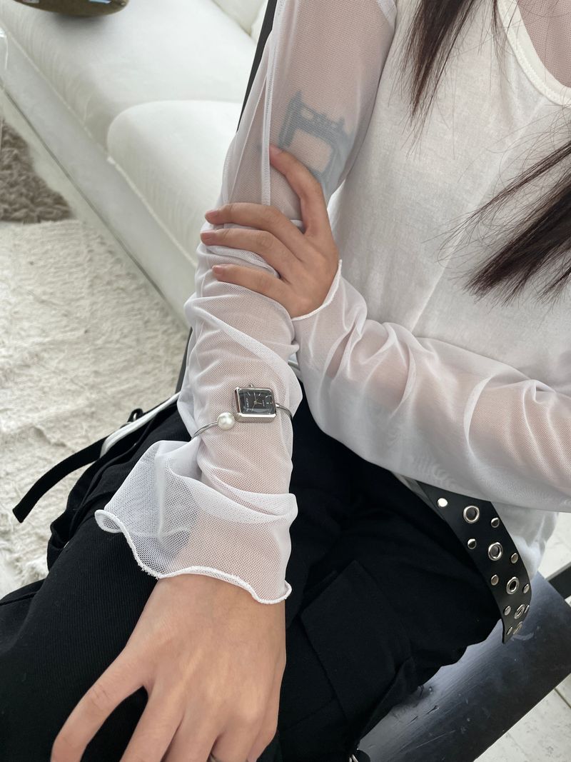 Pearl Square Bangle Watch