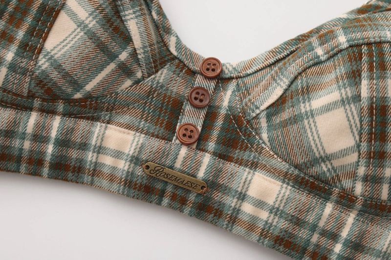 Plaided Brat Bra