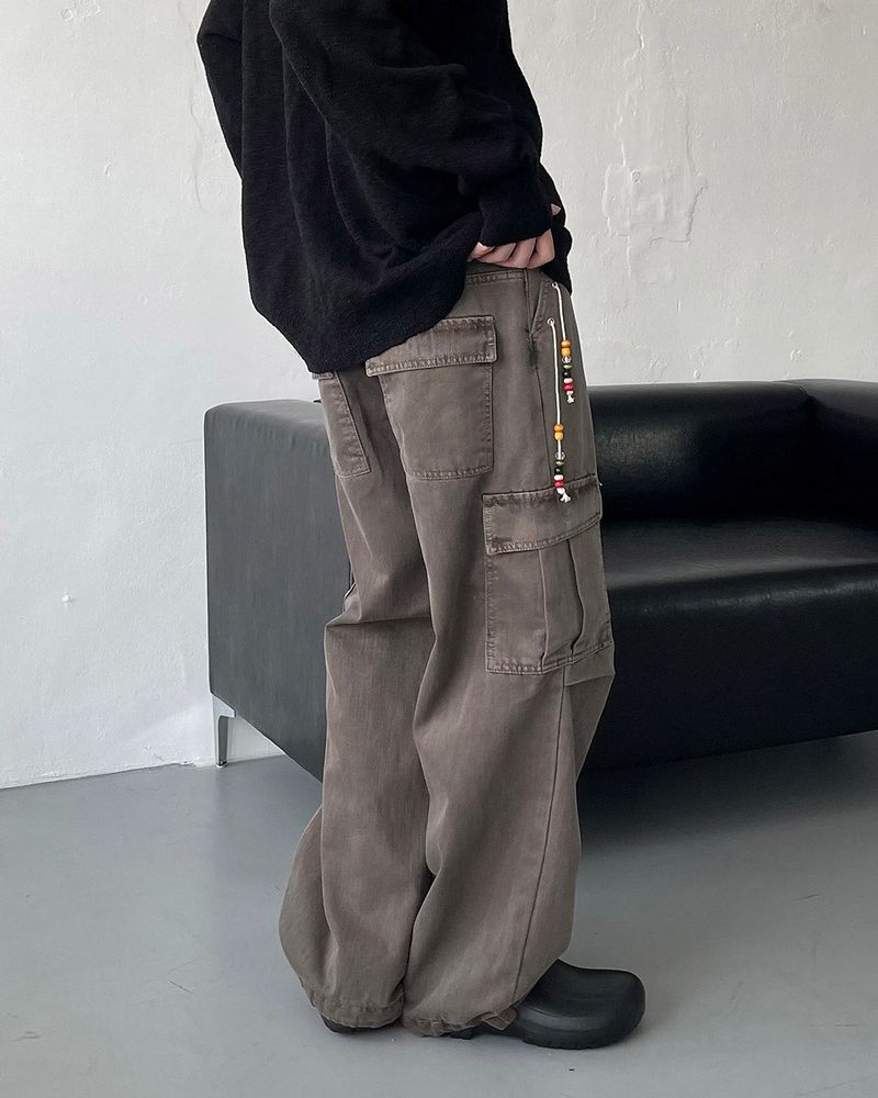 CL Ditto beads Washing cargo pants (3 colors)