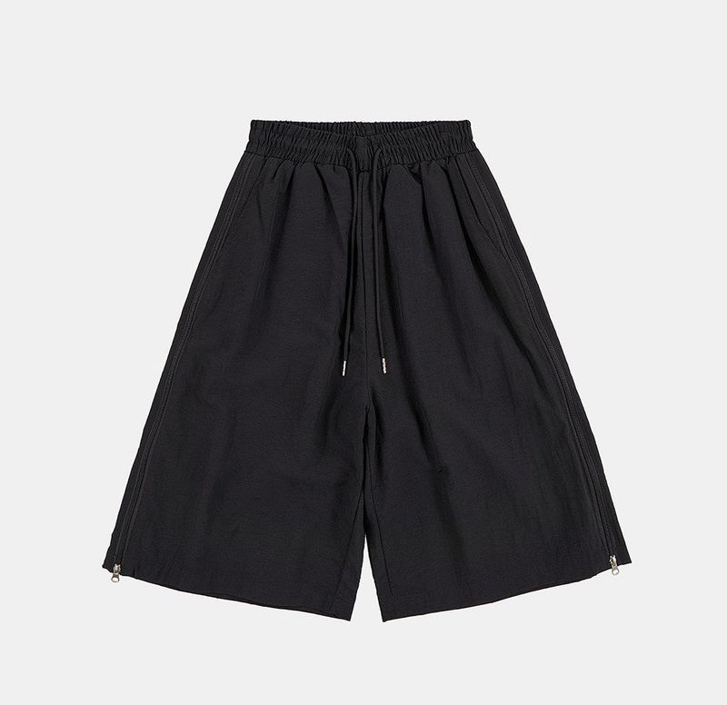 Side seam zip-up bermuda half pants