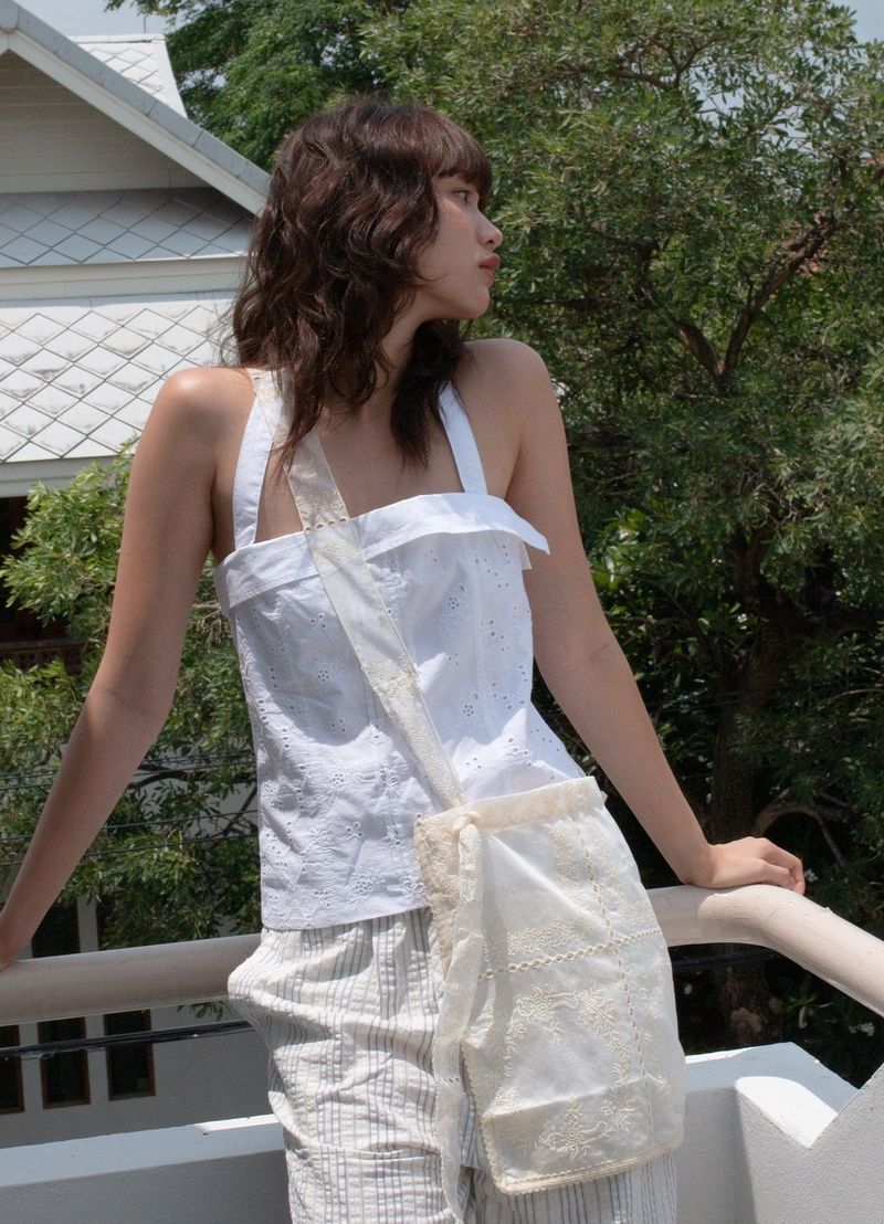 Lace Organza Bag - Natural