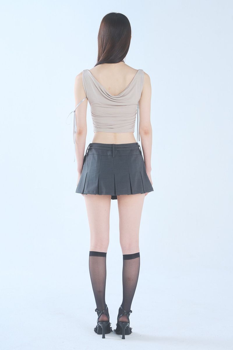 DEW COWL TOP beige