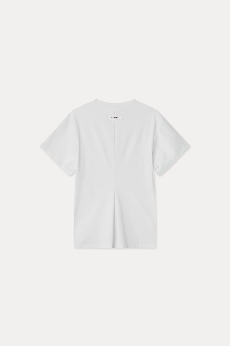 SHIRRED ROUND TOP_WHITE