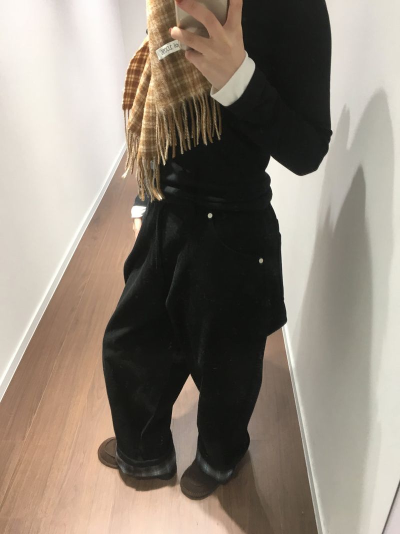 [MD Pick] Non-Fade Check Roll-up Denim (2 Colors)