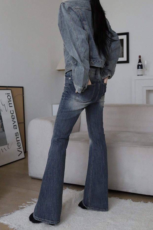 Peach Vintage Wash Denim
