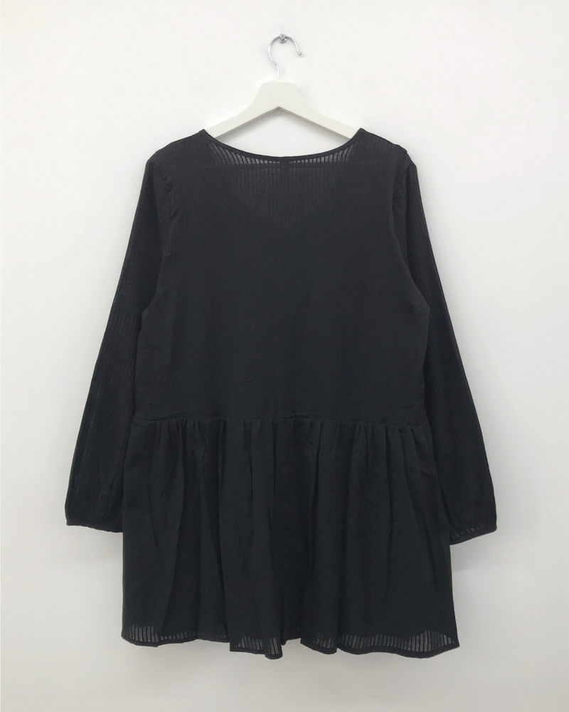 Raye V-neck Blouse Dress (2color)