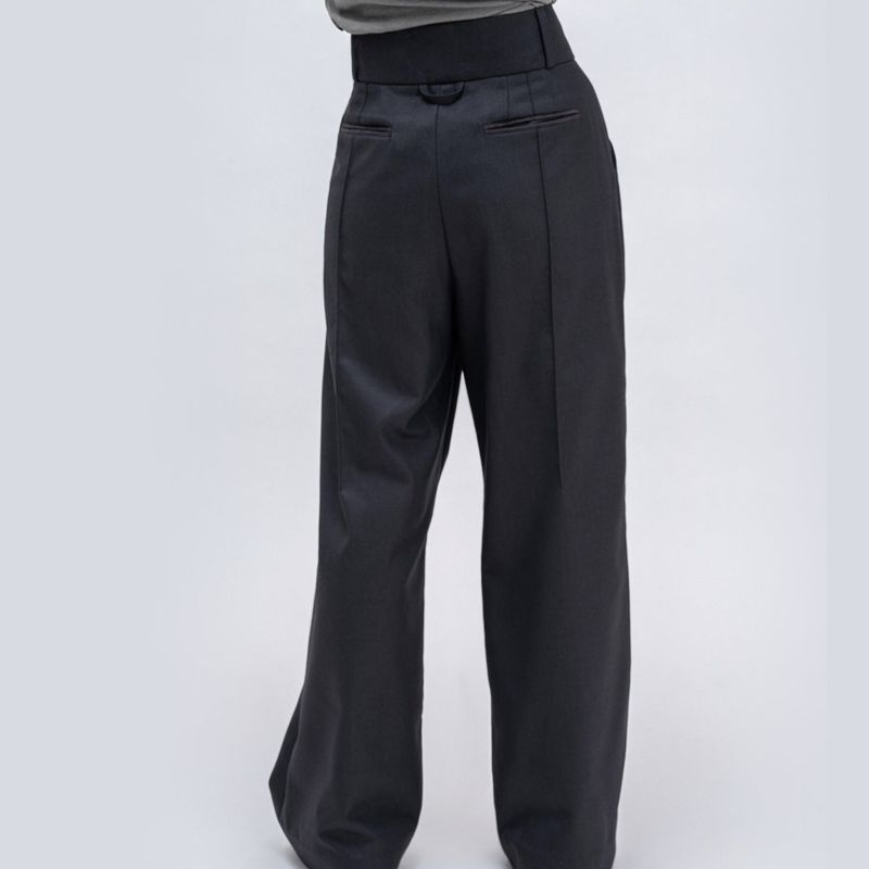 Wide-leg hook Trouser cool gray