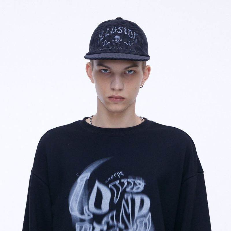 Illusion Corduroy Cap Black