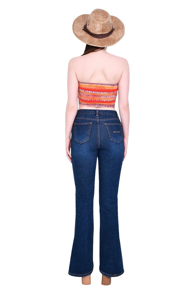 Ethnic crop tube top (orange)