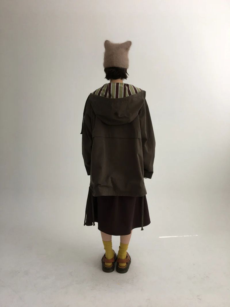 Hapo Button Hooded Short Field Jacket (2color)