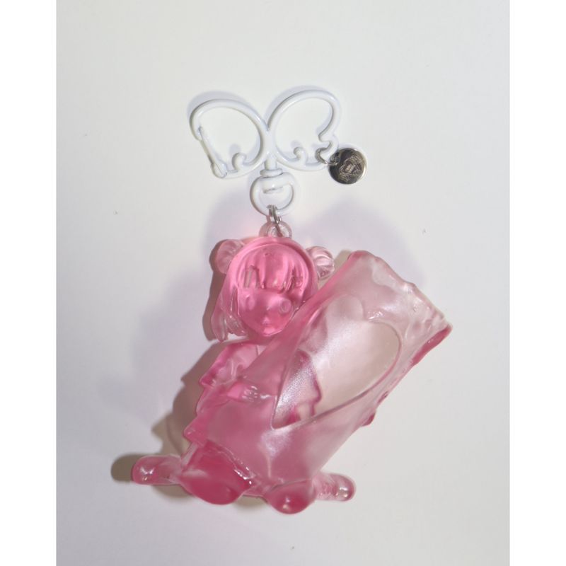 [MADE] Brush girl Toothpaste Keyring & Necklace (Clear pink)