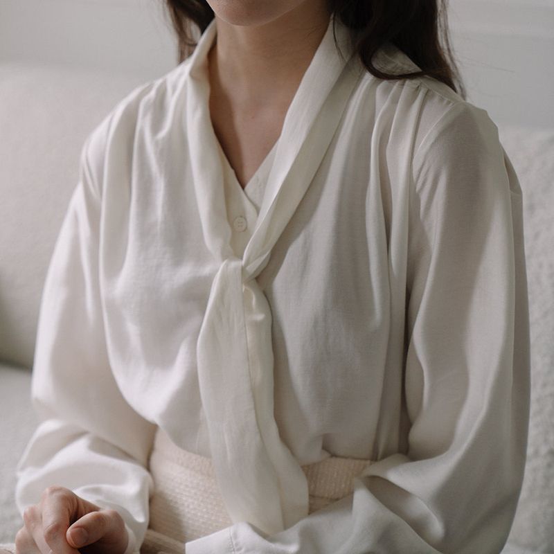Silky Strap Blouse - Ivory
