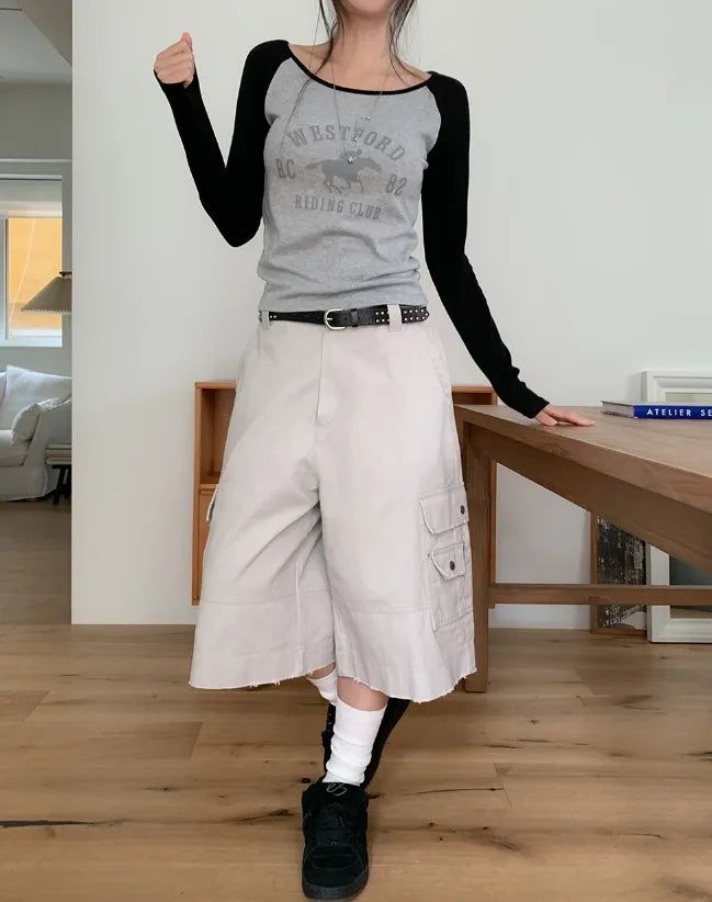 Mont Damaged Multi-Pocket Bermuda Pants