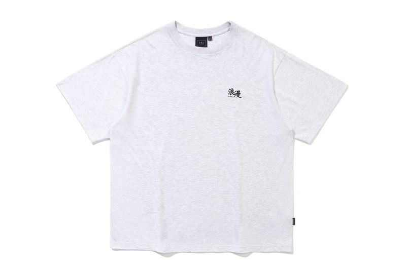 ROMANTIC SLOGAN TEE SHIRT_LIGHT GREY