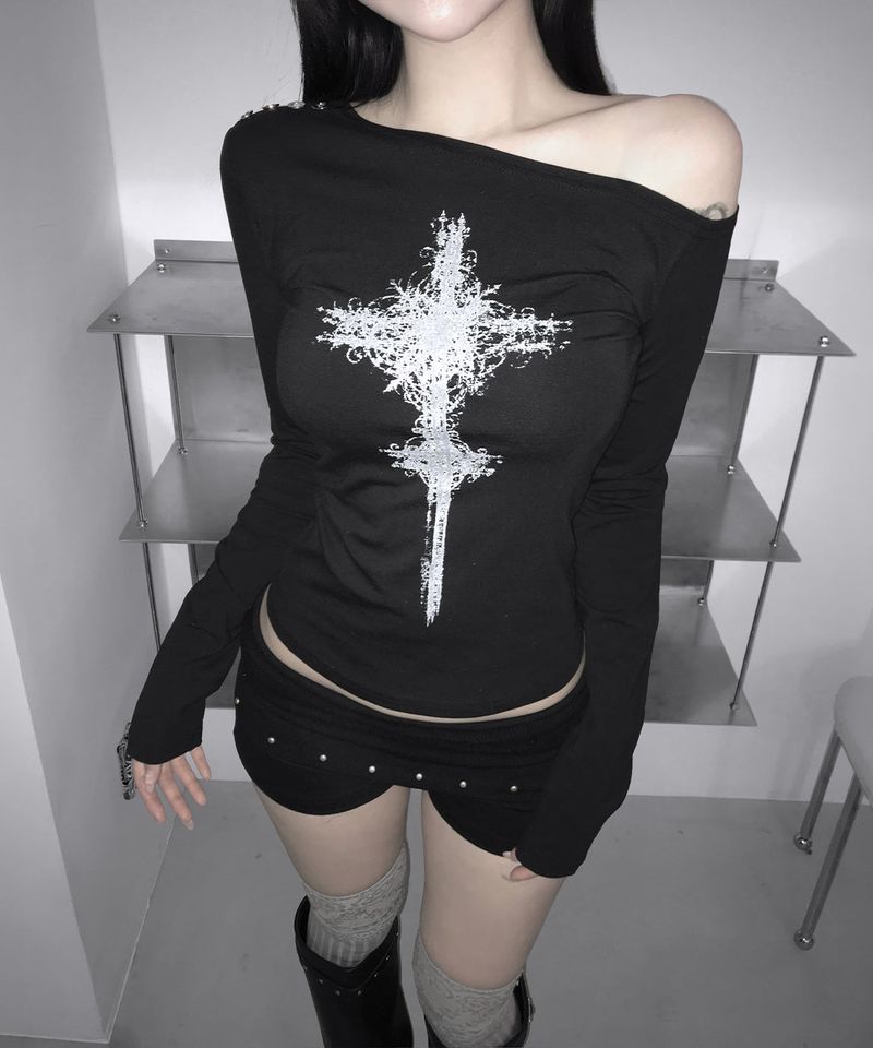 della cross off tee (2colors)