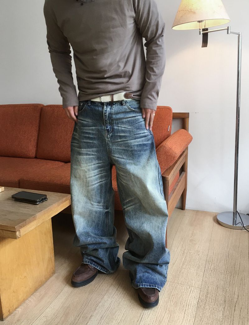 No.1876 F wide denim PT