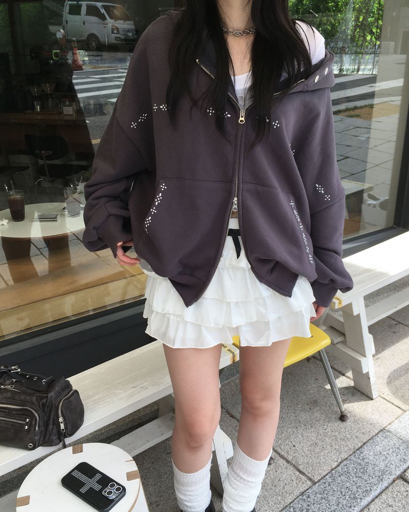 White frill cancan shorts