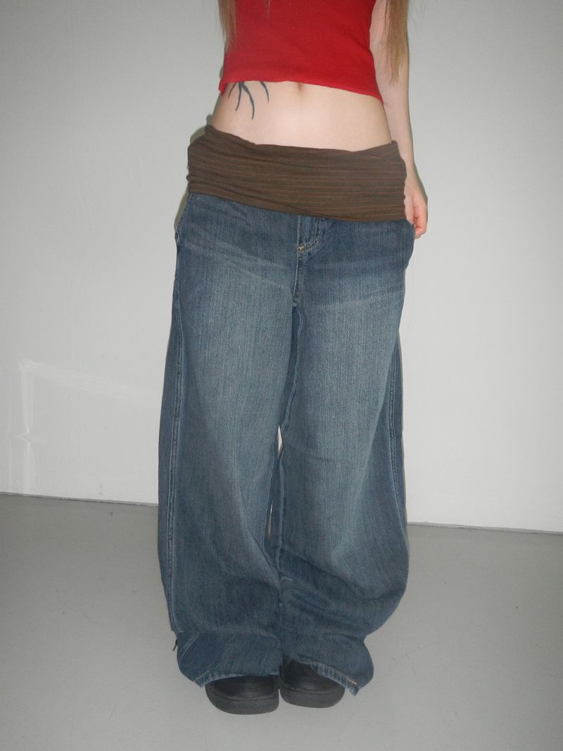 summer banding denim pt(2 color)