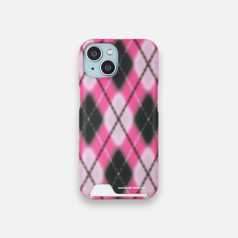 ARGYLE BLUR CASE_PINK (matte card hard)