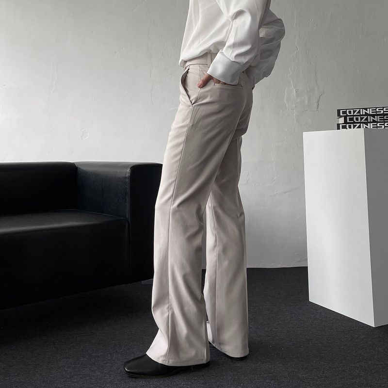 MG649 Belt Flared Fit Slacks (3 colors)
