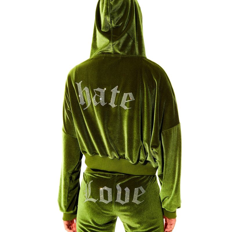 0 3 LOVE Velvet string pants - KHAKI