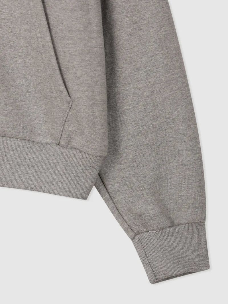 crop hood zip up