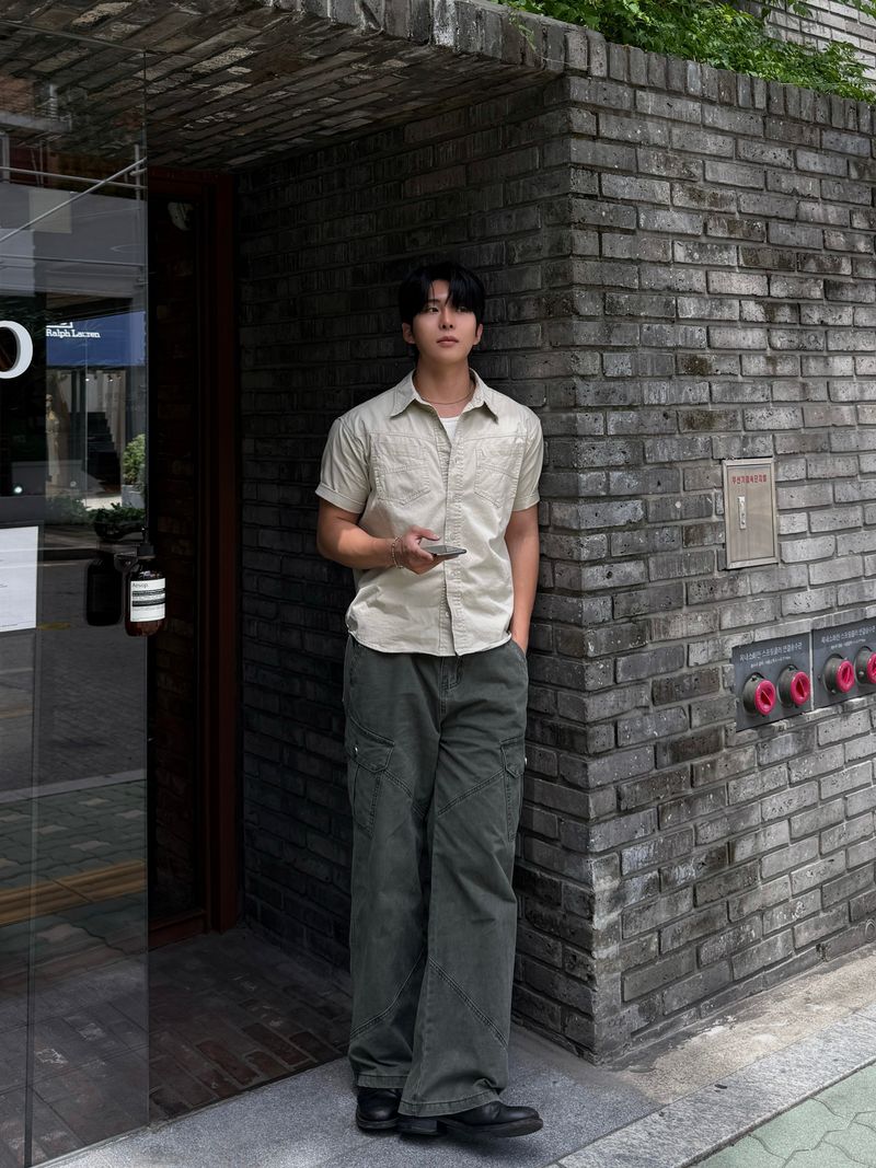 Down pigment dining cargo pants