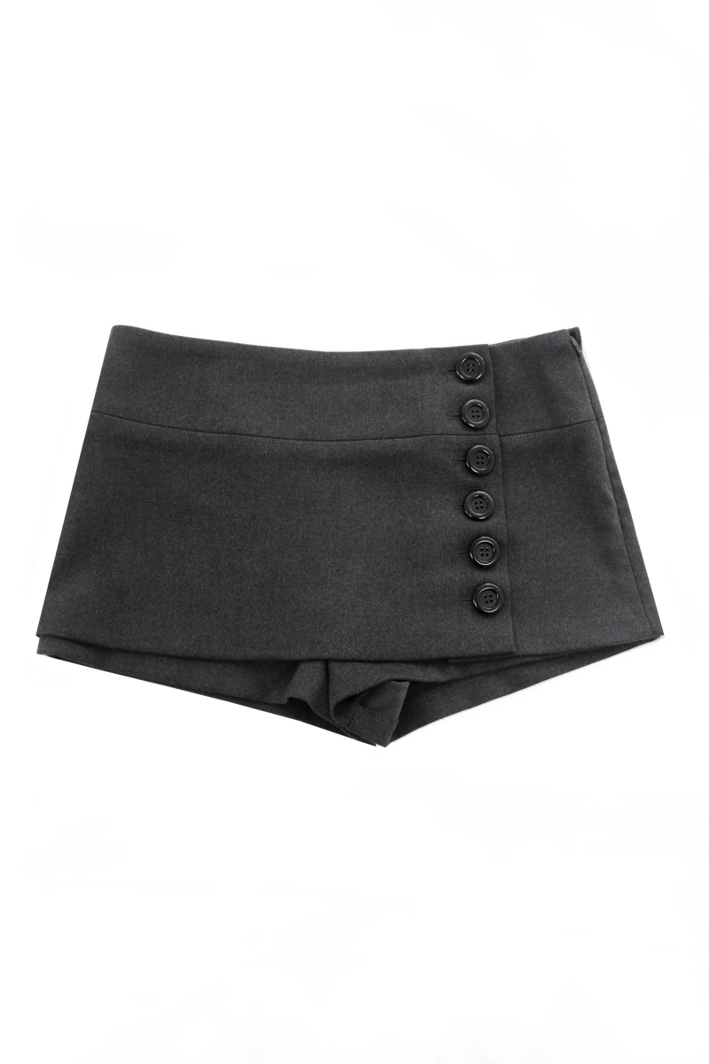 MIAE（ミアイ）の「[ID] Classic Button Skort (Gray)（Skirts）」