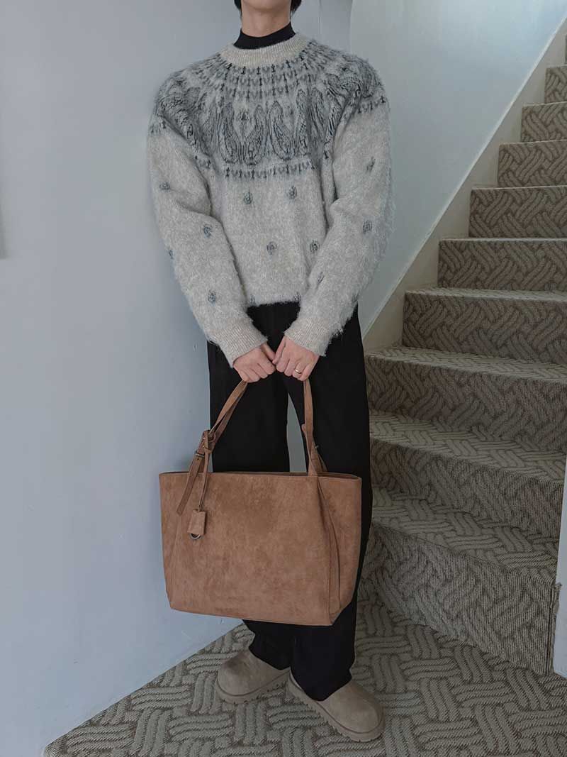 ASCLO Suede Tote Bag (3color)