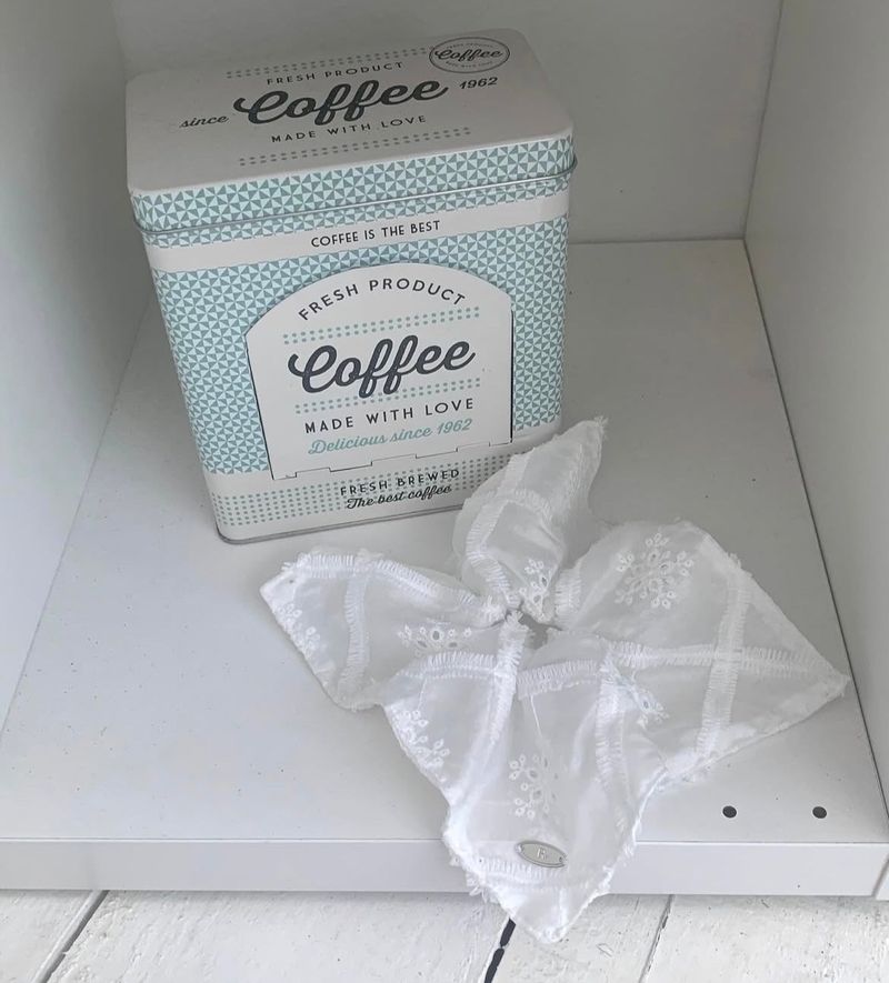 White Square Scrunchies