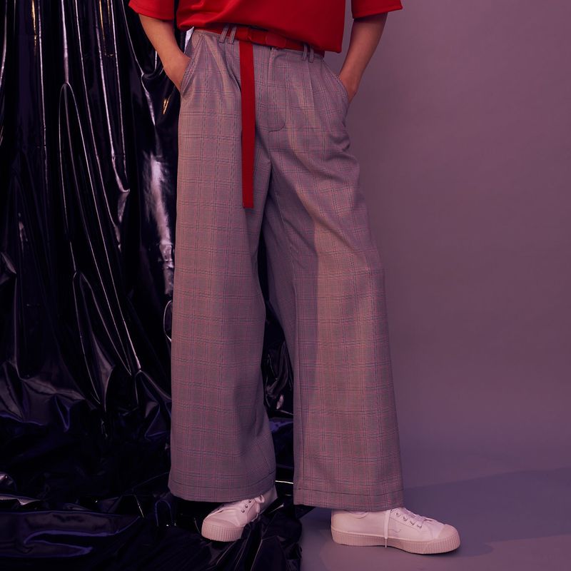 OTHER-worldly(アザーワールドリー)の「RED point check pants(Pants)」