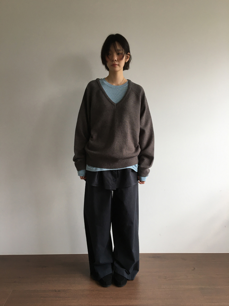 Tie Stripe Long Sleeve (2color)